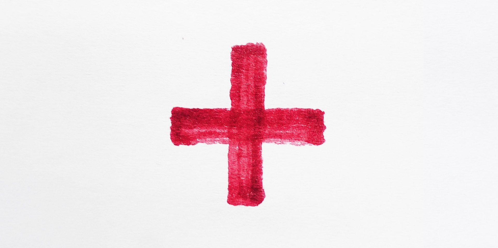 A plus sign on a white background